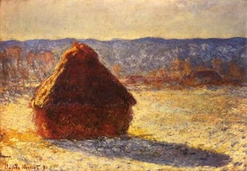 Claude Monet - Haystack Morning Snow Effect (1891)