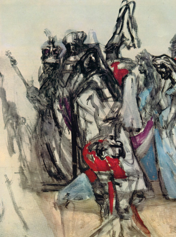Feliks Topolski's painting of the Coronation of Queen Elizabeth (2nd part, 5th panel)