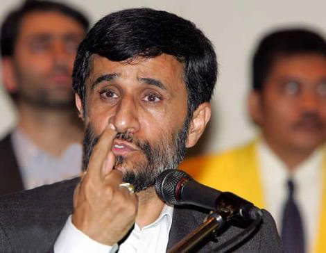 Mahmoud Ahmadinejad trying to find god