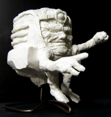 homemade sculpture of Modok aka M.O.D.O.K. aka The Mental Organism Designed Only for Killing