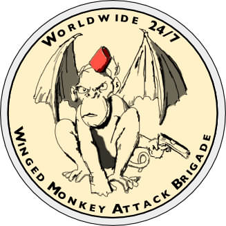 The official un-official patch of the Winged Monkey Attack Brigade